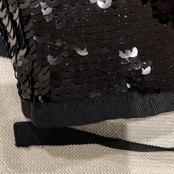 Zara Size Small Sequined crop top with tie closure in back - Picture 7 of 10